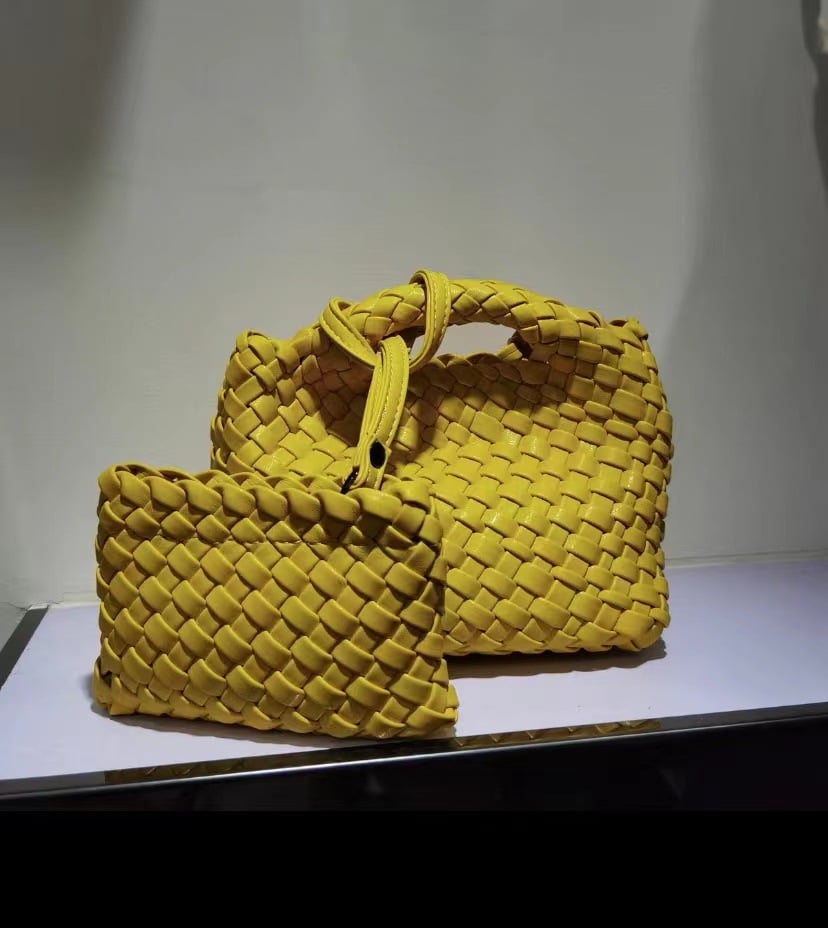 Premium Woven Handmade Mini Small Bag Tote Bucket Bag