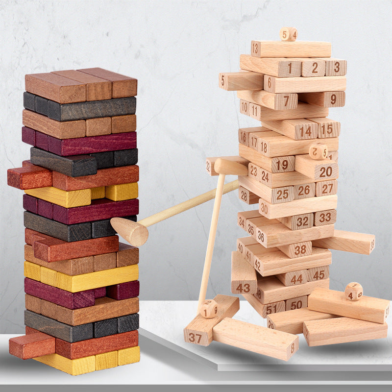 Children's Parent-child Interaction Puzzle Stacking High Blocks