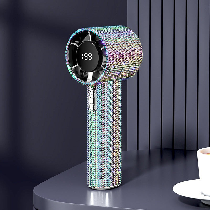 Turbine Little Fan USB Digital Display Portable Long Endurance Fan