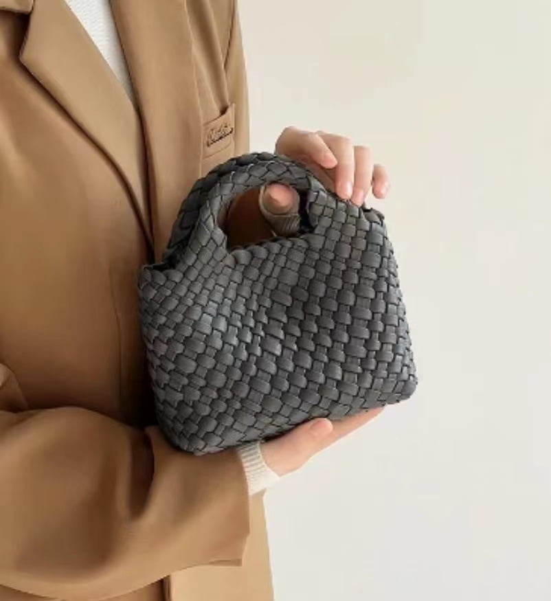 Premium Woven Handmade Mini Small Bag Tote Bucket Bag