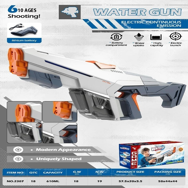 MX16 Long Range Water Gun Toy One-click Water Absorption Large Capacity Technology