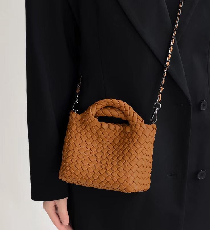 Premium Woven Handmade Mini Small Bag Tote Bucket Bag
