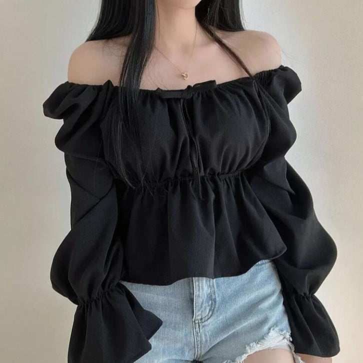Korean Style Gentle Puff Sleeve Shirt Women