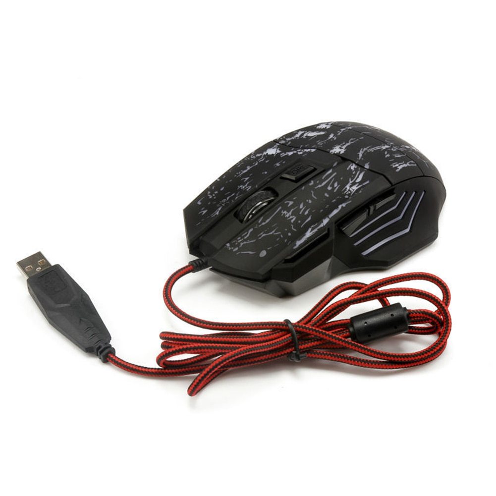 GXL Hardcore Gaming Mouse with braded wires