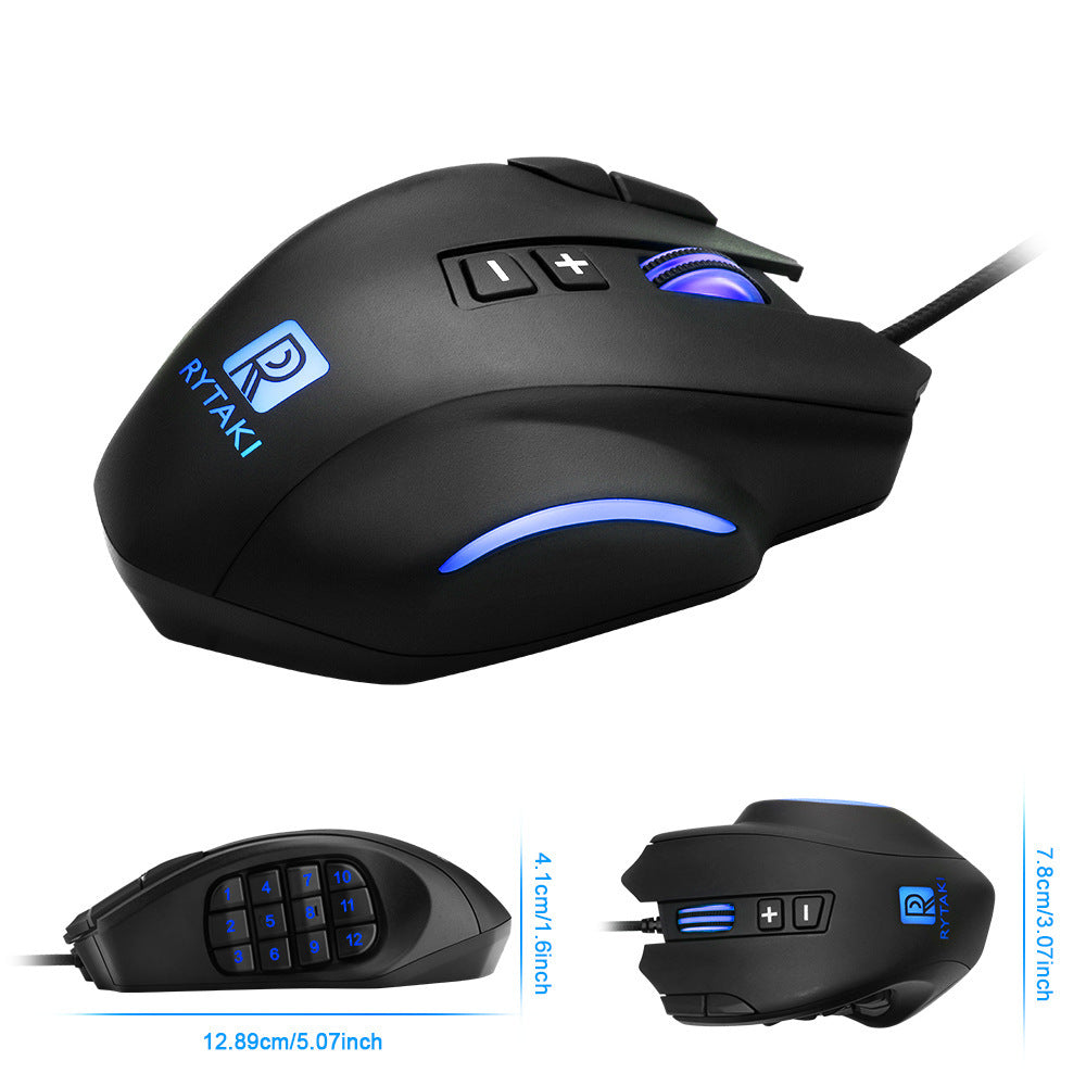 Laser Raw Gaming Mouse Mechanical Hand Button Desktop Notebook Computer Gaming Wired