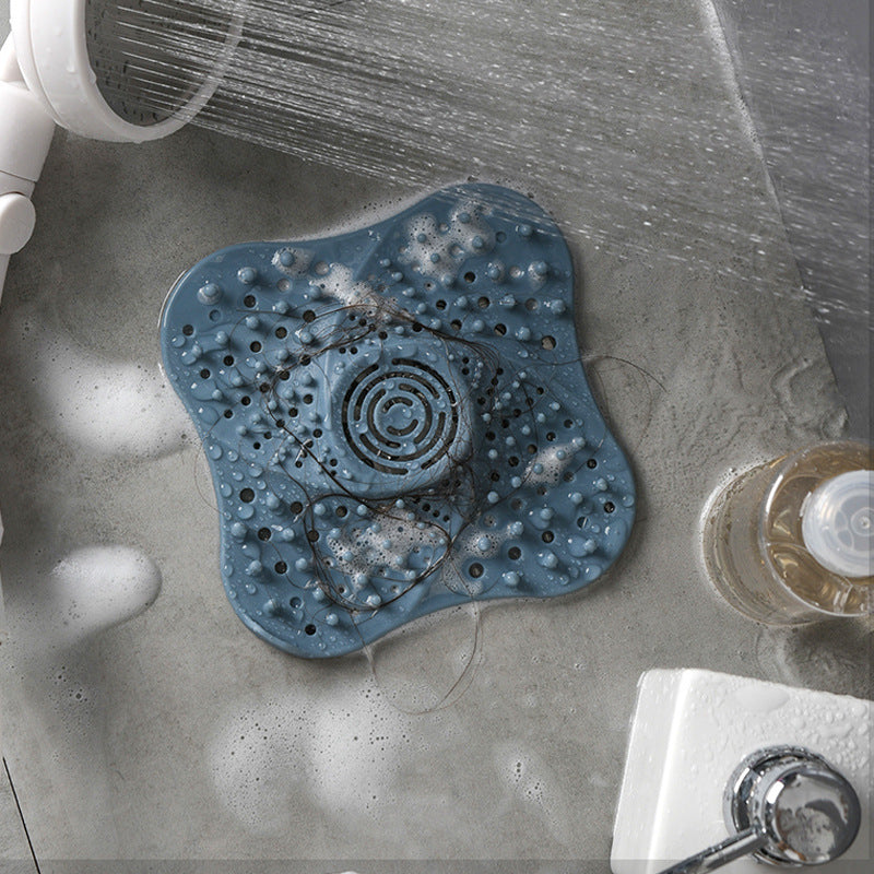 Anti-blocking With Suction Cup Anti-skid Fixed Sink Sewer Hair Filter