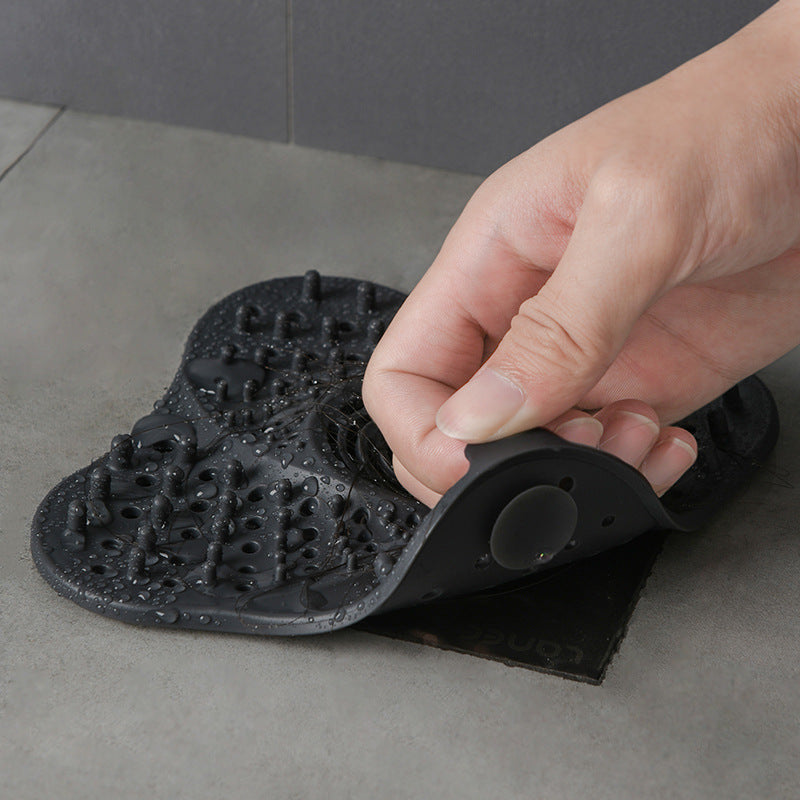 Anti-blocking With Suction Cup Anti-skid Fixed Sink Sewer Hair Filter