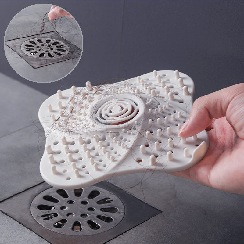 Anti-blocking With Suction Cup Anti-skid Fixed Sink Sewer Hair Filter