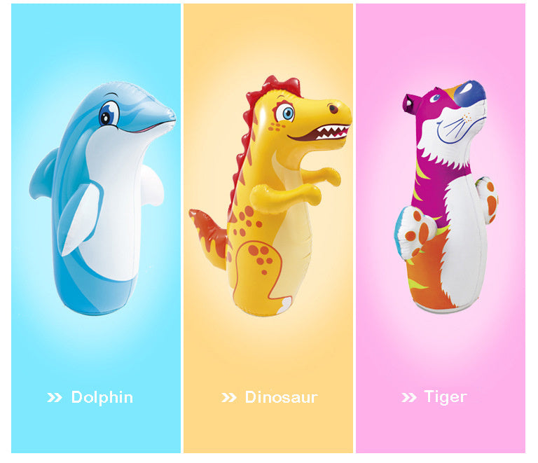 Punching 3D Inflatable Dinasaur Toys for Children Interactive Big Tumbler Toy Kid
