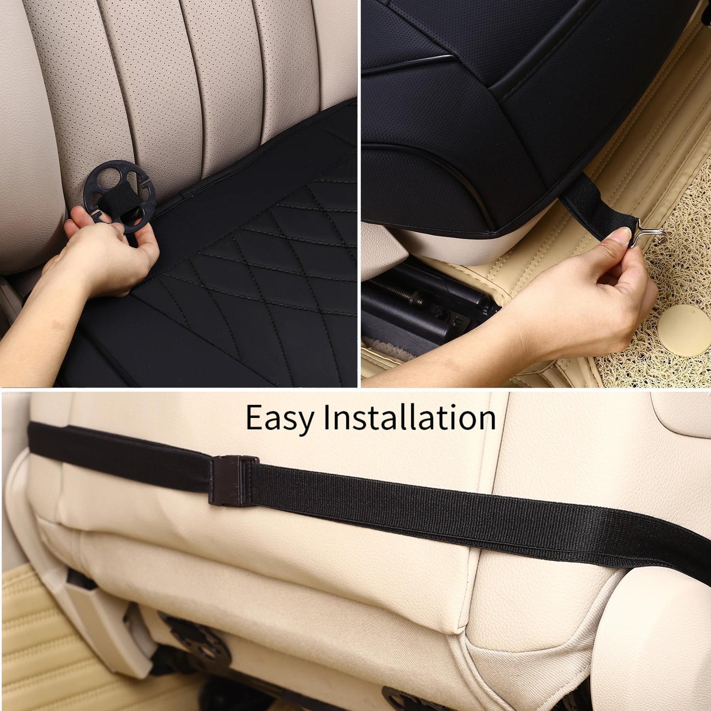 Polyurethane Leather Car Seat Cover Non-slip Soft Car Seat Protector