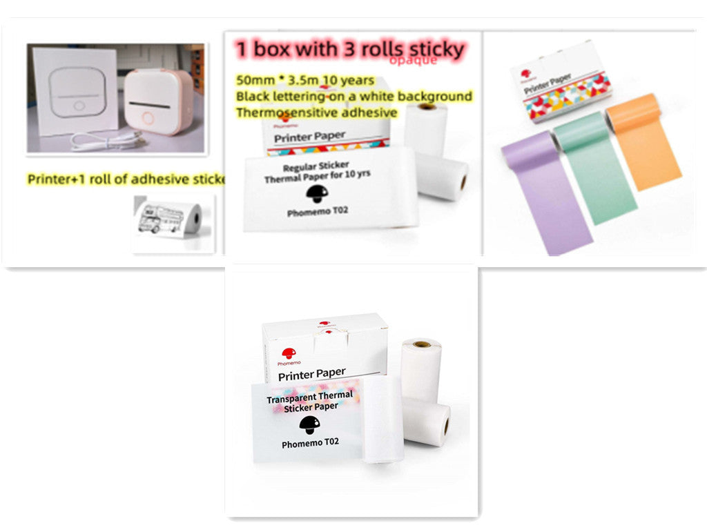 Mini Portable Thermal Label Printer Bluetooth-compatible Mini Photo Label Printer Price Tag