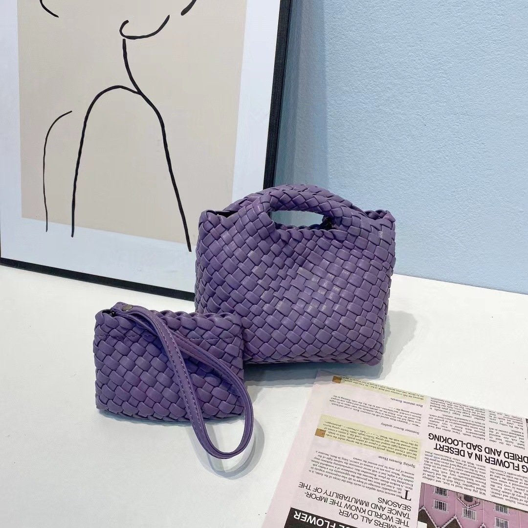 Premium Woven Handmade Mini Small Bag Tote Bucket Bag