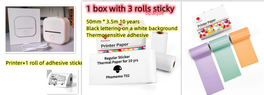 Mini Portable Thermal Label Printer Bluetooth-compatible Mini Photo Label Printer Price Tag