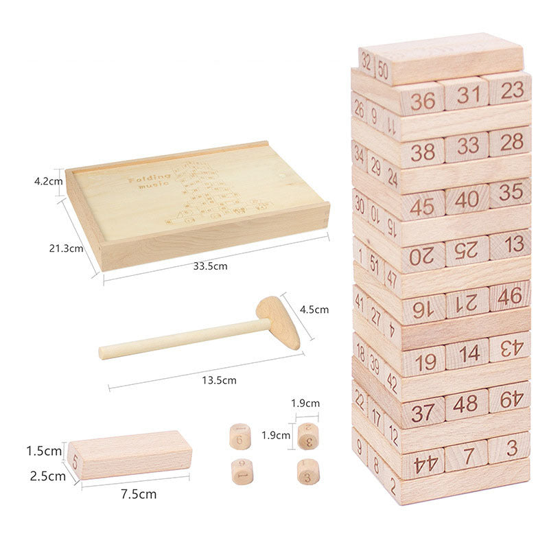 Children's Parent-child Interaction Puzzle Stacking High Blocks