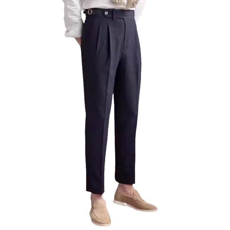 Summer Naples Mid-high Waist Straight Casual Suit Pants