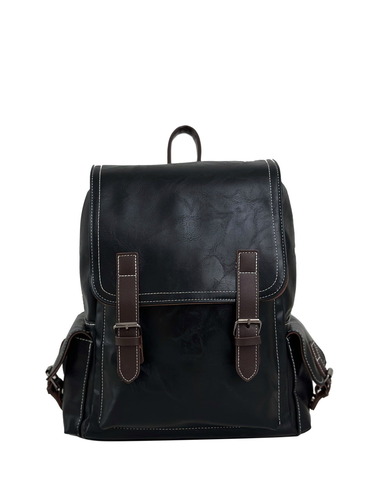 Unisex Leather Retro Campus Outdoor Travel Backpack