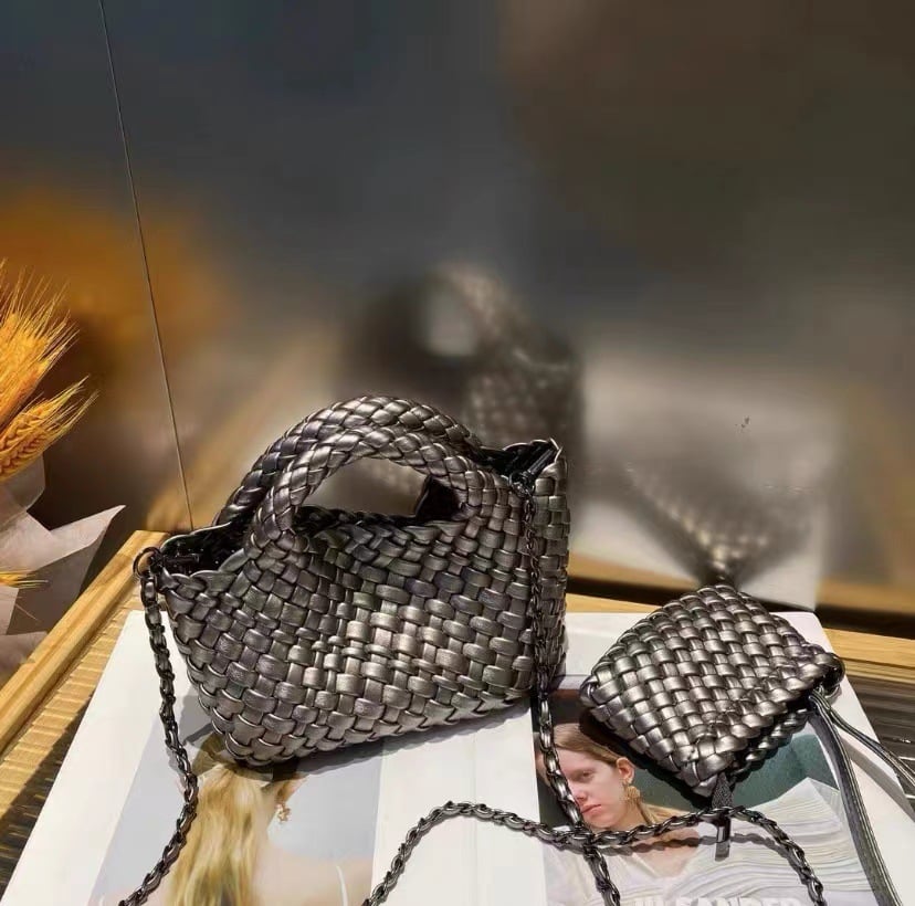 Premium Woven Handmade Mini Small Bag Tote Bucket Bag