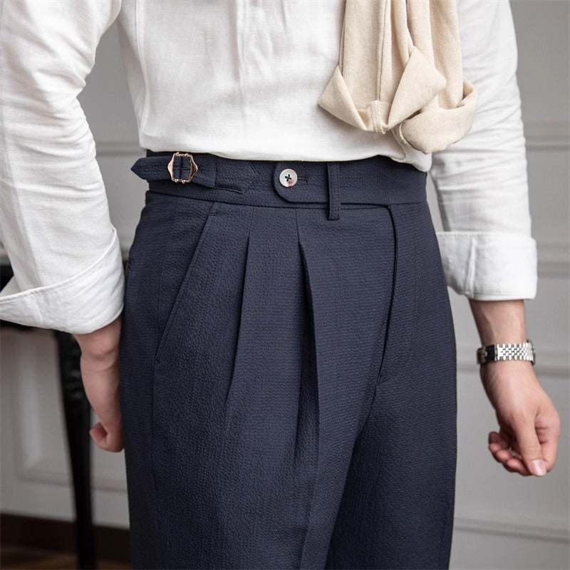 Summer Naples Mid-high Waist Straight Casual Suit Pants