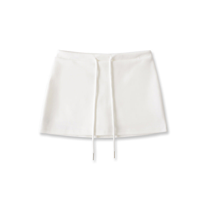 Sweet Hot Girl Style Sexy Low Waist Drawstring Skirt Hip Skirt For Women
