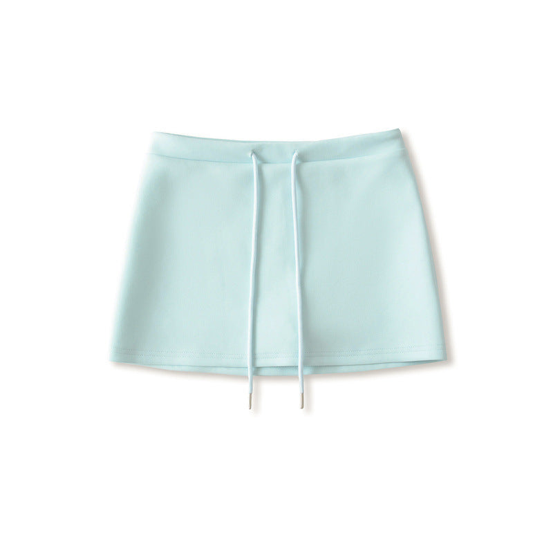 Sweet Hot Girl Style Sexy Low Waist Drawstring Skirt Hip Skirt For Women