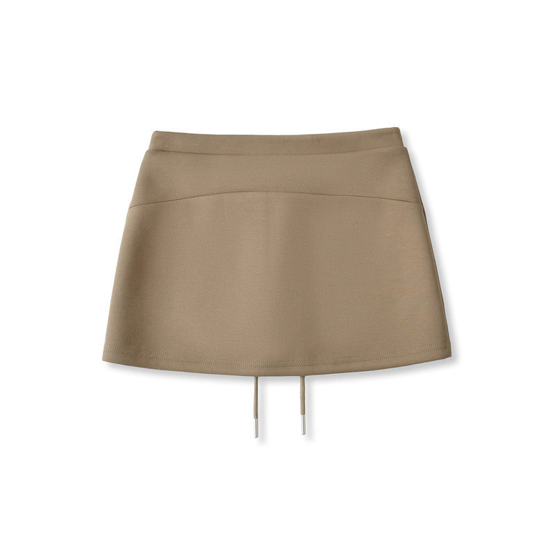 Sweet Hot Girl Style Sexy Low Waist Drawstring Skirt Hip Skirt For Women
