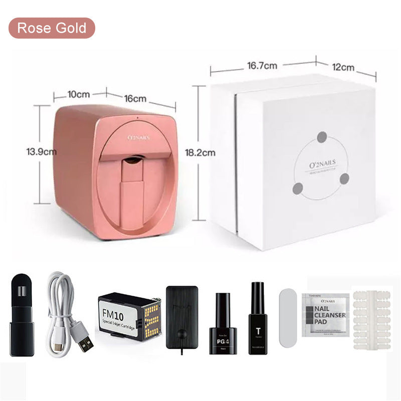 3d Color Nail Printer Full-automatic Compact Size Personal and Commercial Use