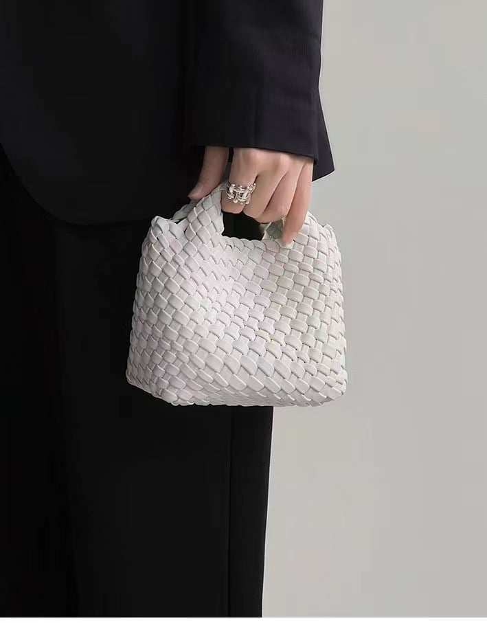 Premium Woven Handmade Mini Small Bag Tote Bucket Bag