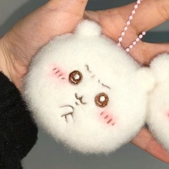 Cute doll plush bag hanger