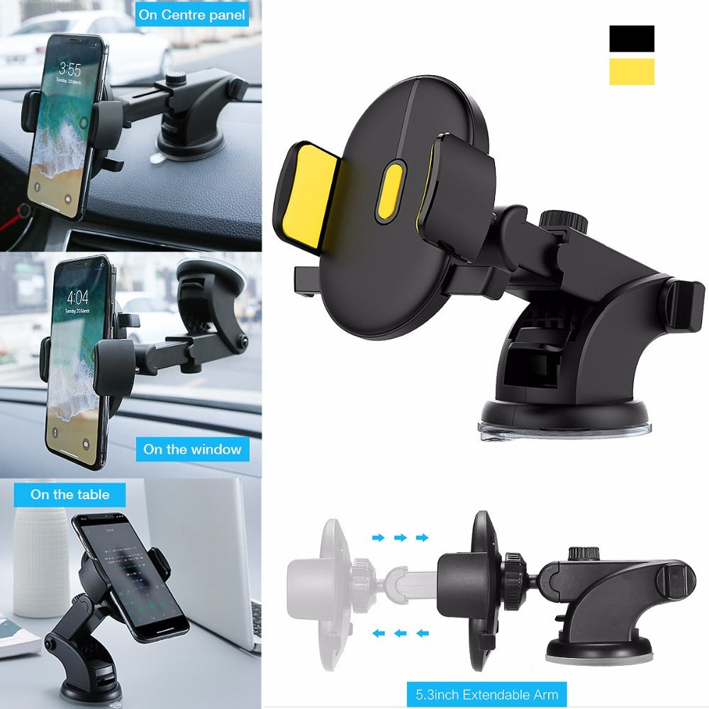Phone Holder Telescopic Car Dashboard Suction Cup