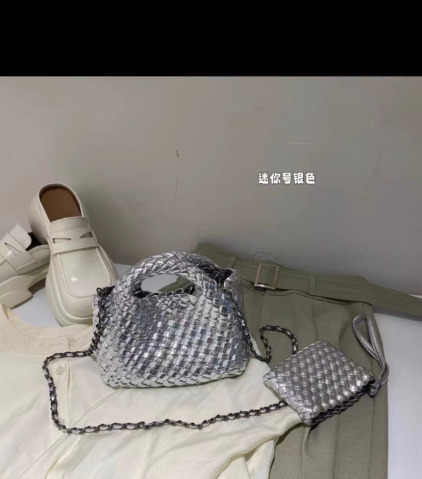 Premium Woven Handmade Mini Small Bag Tote Bucket Bag
