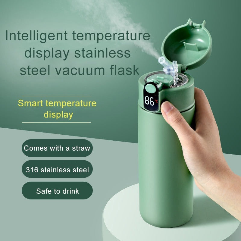 Stainless Steel Insulation Water Bottle with Straw