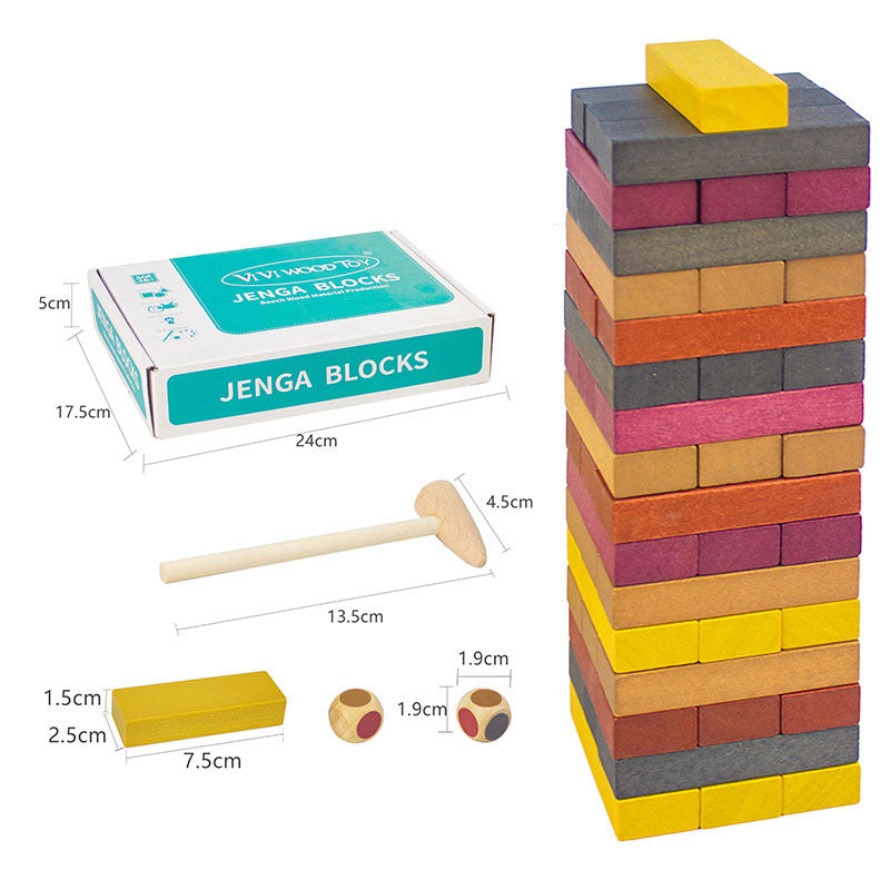 Children's Parent-child Interaction Puzzle Stacking High Blocks