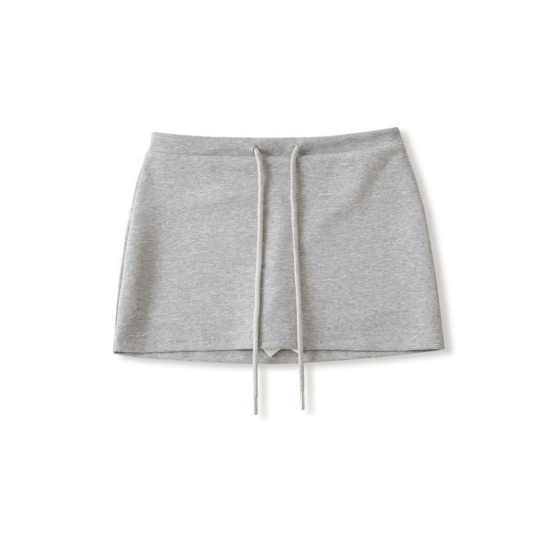 Sweet Hot Girl Style Sexy Low Waist Drawstring Skirt Hip Skirt For Women