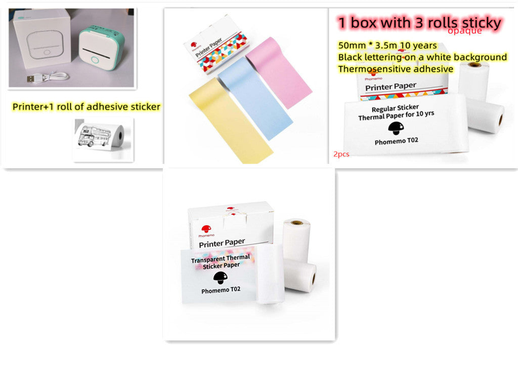 Mini Portable Thermal Label Printer Bluetooth-compatible Mini Photo Label Printer Price Tag