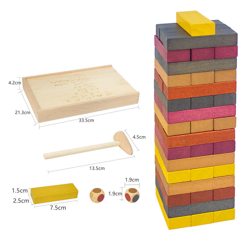 Children's Parent-child Interaction Puzzle Stacking High Blocks