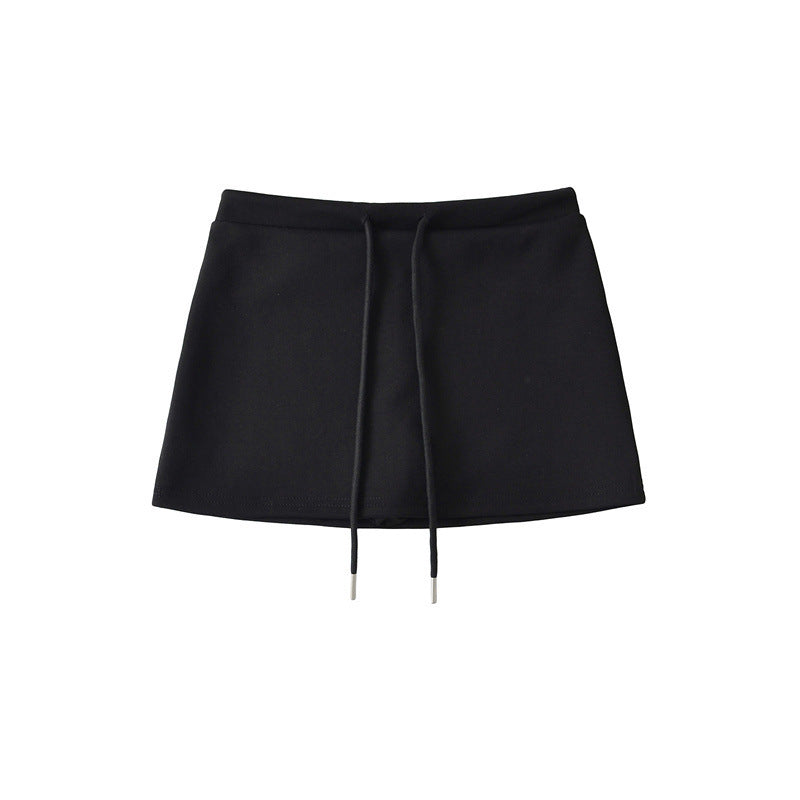 Sweet Hot Girl Style Sexy Low Waist Drawstring Skirt Hip Skirt For Women