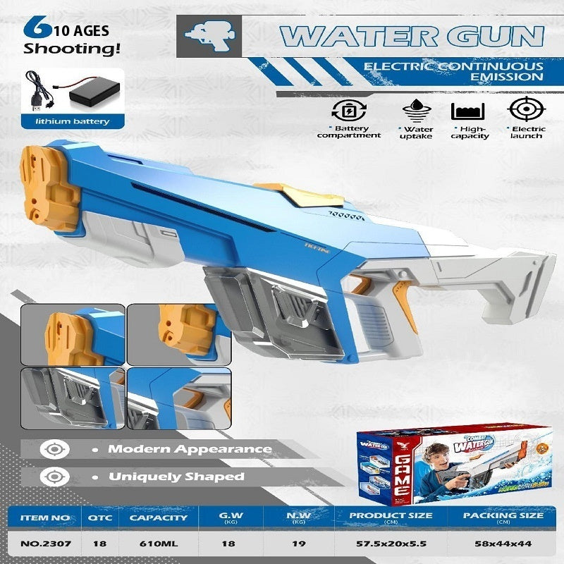 MX16 Long Range Water Gun Toy One-click Water Absorption Large Capacity Technology