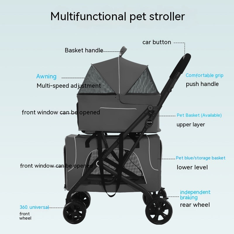 Dog & Cat Lightweight Folding Trolley