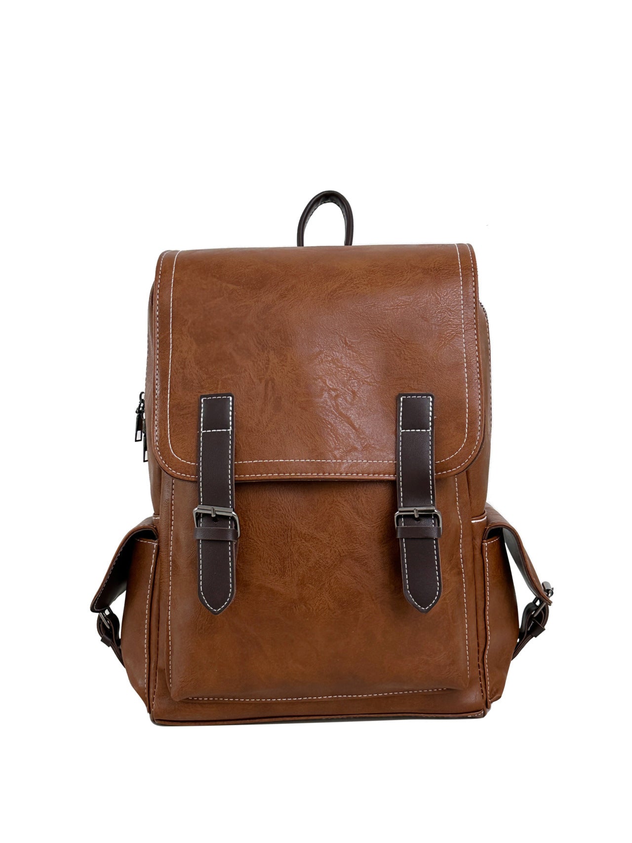 Unisex Leather Retro Campus Outdoor Travel Backpack