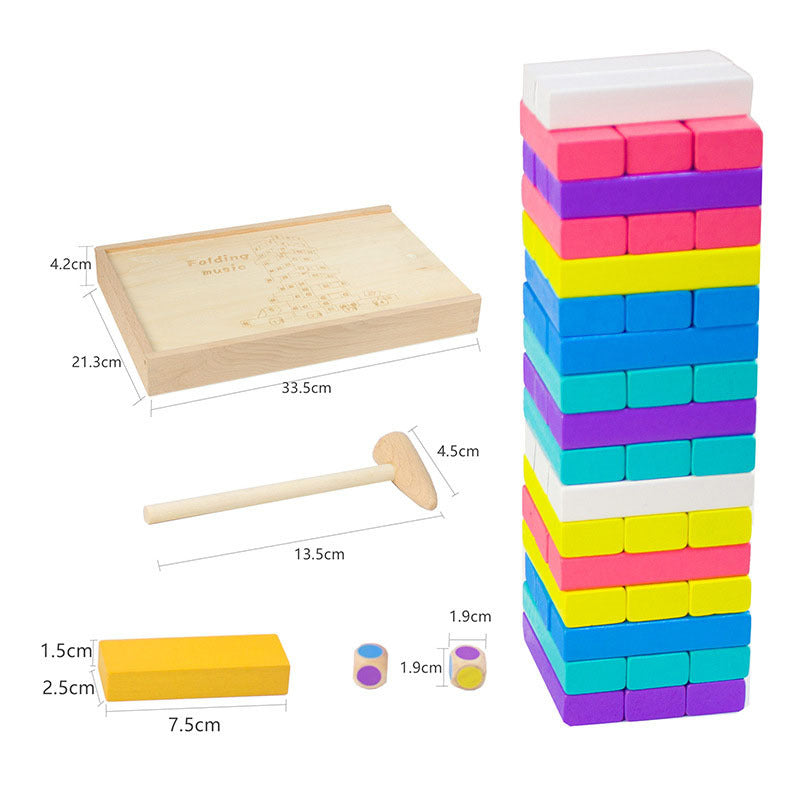 Children's Parent-child Interaction Puzzle Stacking High Blocks