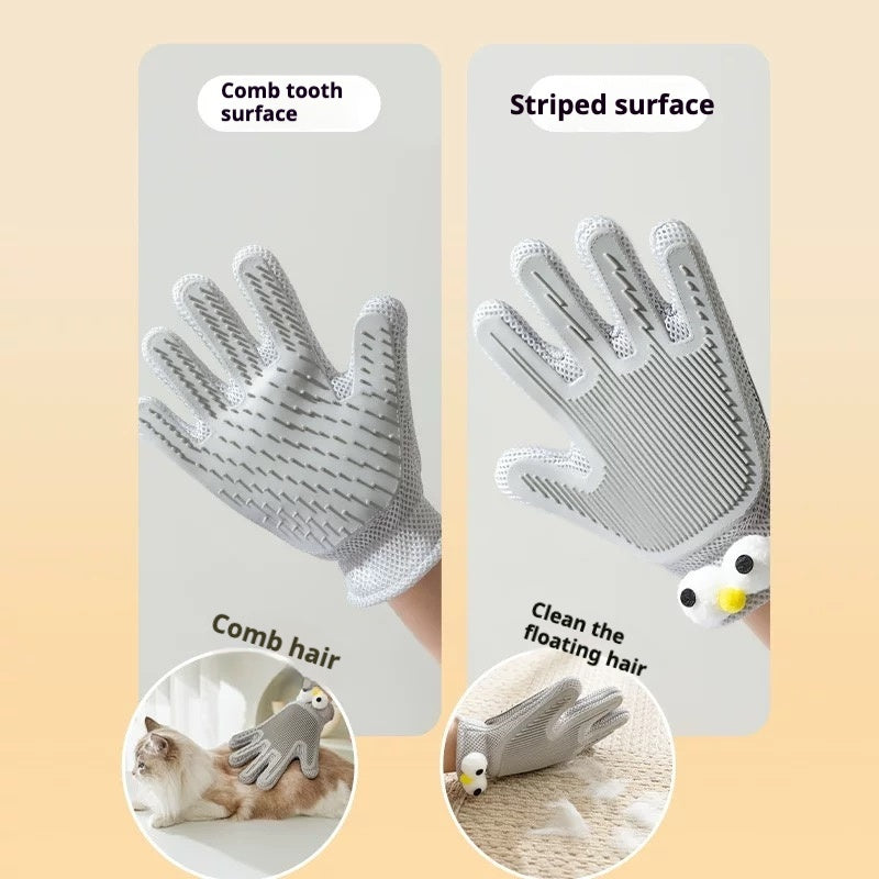 Cat & Dog Hair Removal Gloves with Massage Combs, Special Pet Hair Removal Brushes