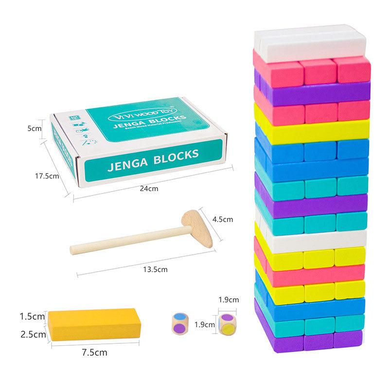 Children's Parent-child Interaction Puzzle Stacking High Blocks