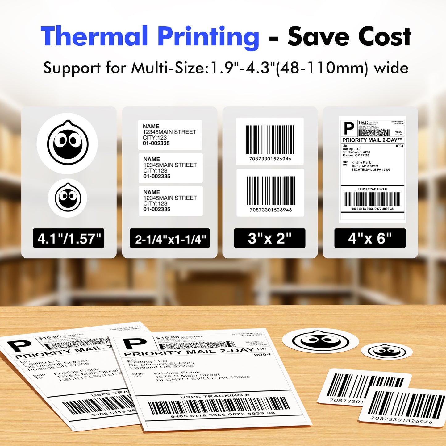 GD985 E-commerce Thermal Electronic Single Label Bar Code Printer