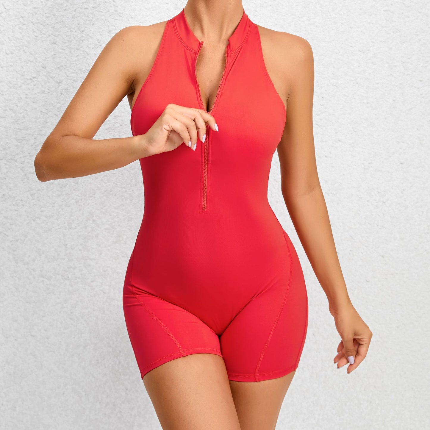 Yoga Fitness Shorts Jumpsuit Sleeveless Tummy Control Stretch Shapewear Butt Lifting Sportswear Women