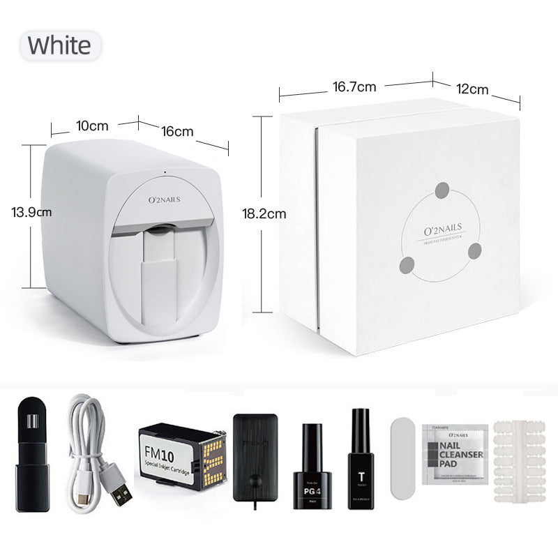 3d Color Nail Printer Full-automatic Compact Size Personal and Commercial Use