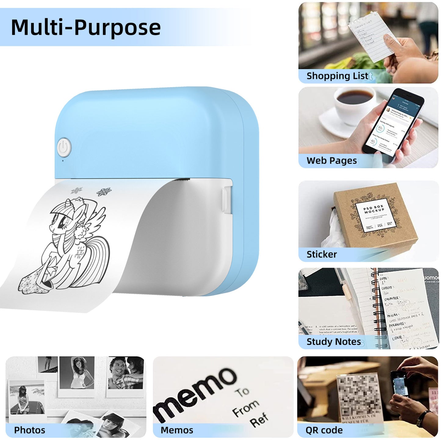 Portable Student Mini Thermal Label Printer
