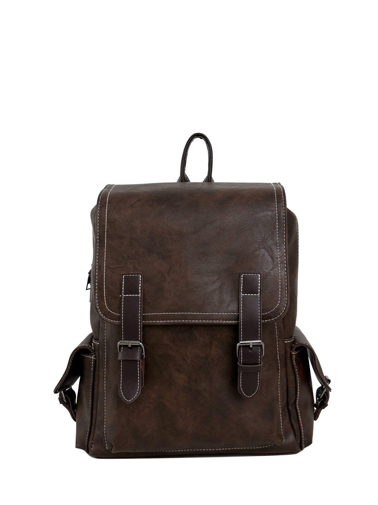 Unisex Leather Retro Campus Outdoor Travel Backpack