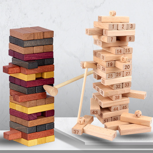 Children's Parent-child Interaction Puzzle Stacking High Blocks