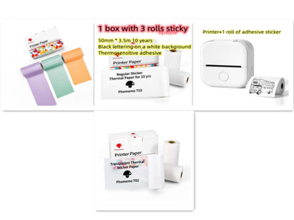 Mini Portable Thermal Label Printer Bluetooth-compatible Mini Photo Label Printer Price Tag