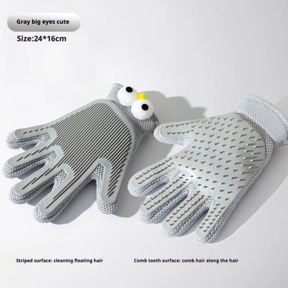 Cat & Dog Hair Removal Gloves with Massage Combs, Special Pet Hair Removal Brushes